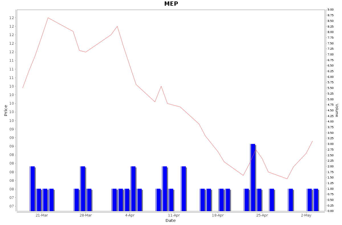 MEP Daily Price Chart NSE Today